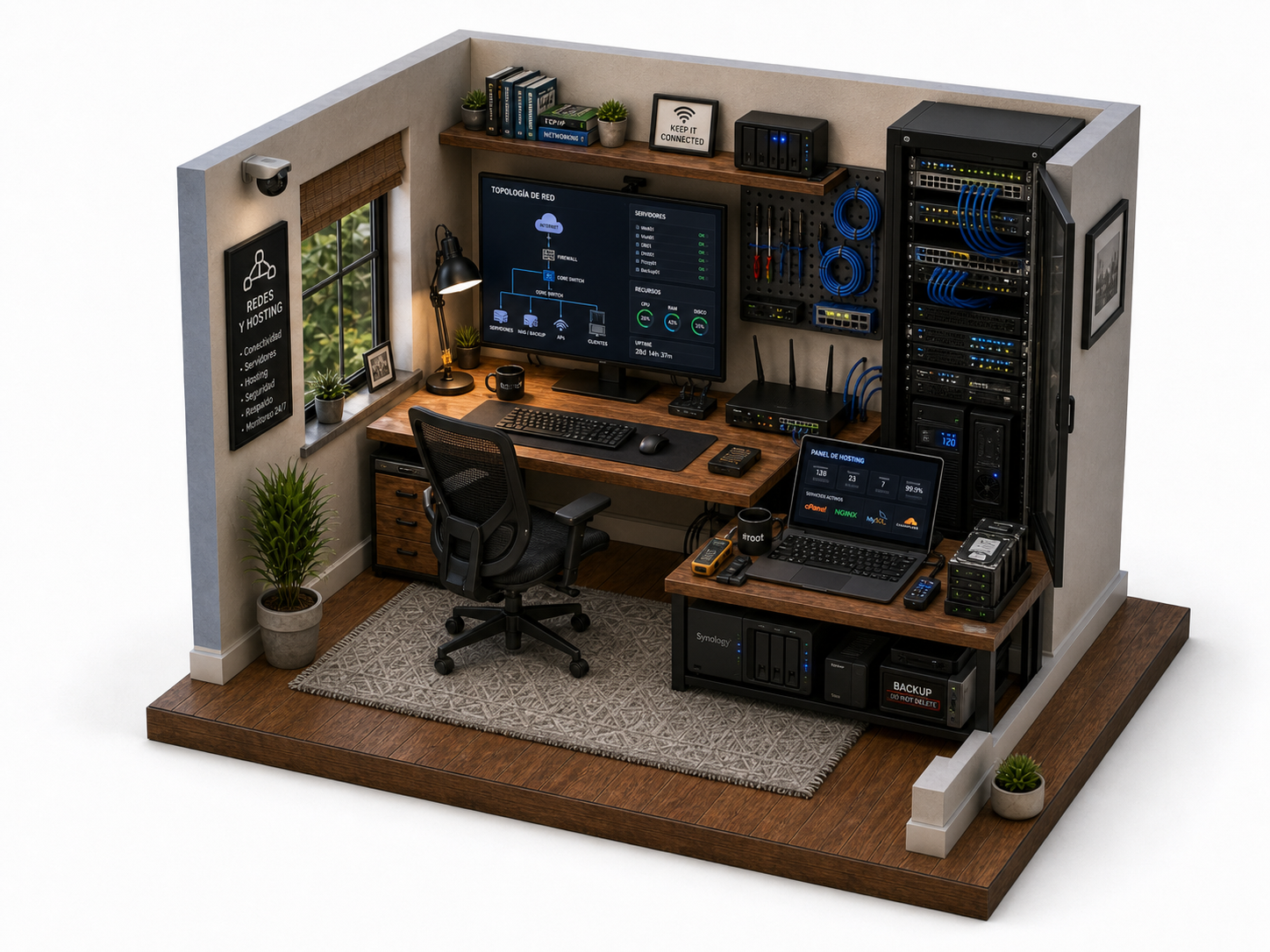 Diorama de redes y comunicaciones